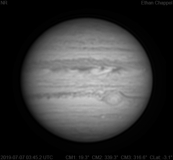 The northern South Equatorial Belt is lightened.