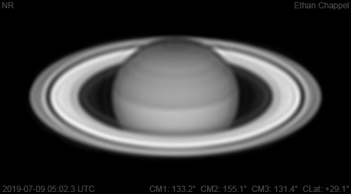 With seven hours until opposition, the surge in brightness of the rings has nearly peaked.